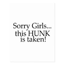 This Hunk Is Taken Postcards