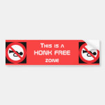 This is A Honk Free Zone; Driving Safety Bumper Stickers