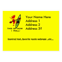 This is how I roll (Kayak) Business Cards