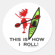 This is how I roll (Kayak) Sticker