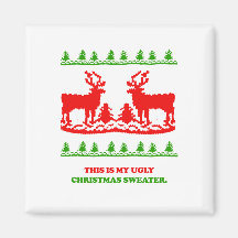 This is my ugly Christmas Sweater Fridge Magnet