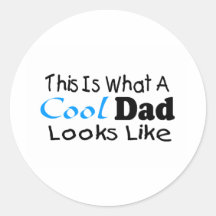 This Is What A Cool Dad Looks Like (2) Round Stickers