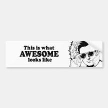 THIS IS WHAT AWESOME LOOKS LIKE BUMPER STICKERS