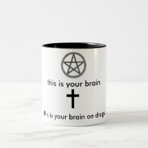 This is you brain (Pentacle) This is your brain on Coffee Mugs