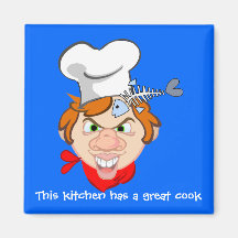 This kitchen has a great cook magnet
