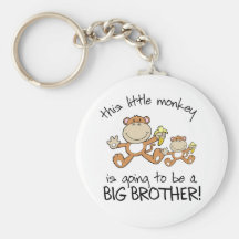 this little monkey big brother key chain
