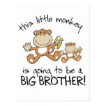 this little monkey big brother postcards