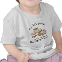 this little monkey big brother tee shirts