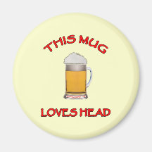 This Mug Loves Head Magnet