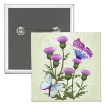 Thistles and Butterflies Pins