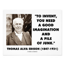 Thomas Edison To Invent Imagination Pile Of Junk Personalized Announcement