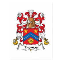 Thomas Family Crest Post Cards