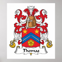 Thomas Family Crest Poster