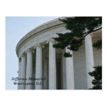 Thomas Jefferson Memorial pillars postcard