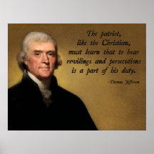 Thomas Jefferson Patriot Quote Posters