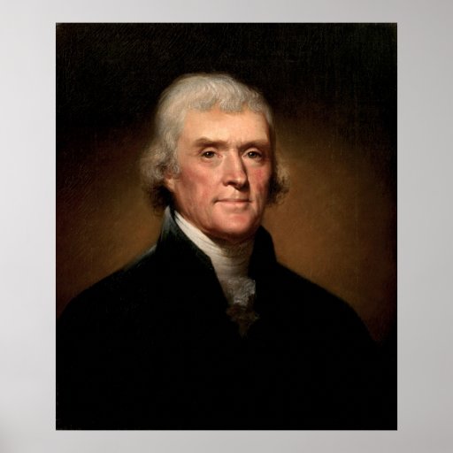 THOMAS JEFFERSON Portrait by Rembrandt Peale Print