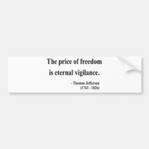 Thomas Jefferson Quote 2a Bumper Stickers