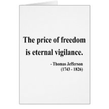 Thomas Jefferson Quote 2a Greeting Cards