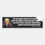 Thomas Jefferson Quote Bumper Sticker
