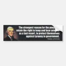 Thomas Jefferson Quote Bumper Sticker