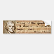 Thomas Jefferson Quotes Bumper Stickers