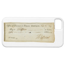 Thomas Jefferson Signature on Bank Check 1809 iPhone 5 Cover