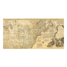 Thomas Jefferys' 1776 American Atlas Map Picture Card