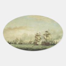 Thomas Whitcombe - The Battle of the Saints Sticker