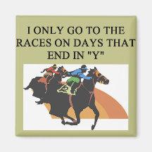 thoroughbred racing lovers fridge magnets