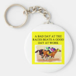 thoroughbred racing lovers keychain