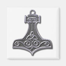 Thor's Hammer-silver Refrigerator Magnet