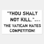 Thou shalt not kill rectangle sticker