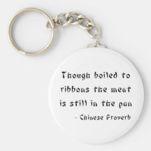 Though boiled to ribbons key chain