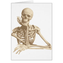 Thoughtful Skeleton Card