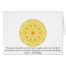 Thousands of candles can be lit from a single..... greeting card