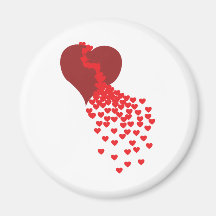 Thousands Of Hearts Refrigerator Magnets