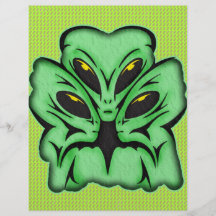 Three Alien Invaders Full Colour Flyer