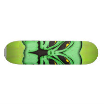 Three Alien Invaders Skate Decks