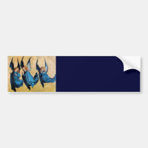 THREE ANGELS IN BLUE BUMPER STICKERS