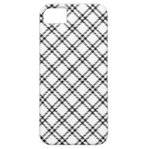 Three Bands Small Diamond - Black on White iPhone 5 Cover