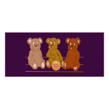 Three Bears Bookmark Rack Cards