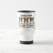 Three Border Collies Mugs