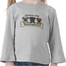 Three Bullmastiffs T Shirts