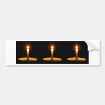 Three Candles Against Black.jpg Bumper Stickers