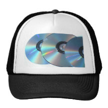 Three Cds On A Paper Mesh Hats