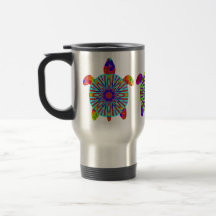 Three Colourful Turtles Travel Mugs