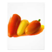 Three Cone White Habanero Peppers Orange Yellow Personalised Invite
