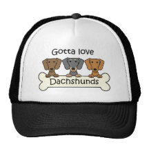 Three Dachshunds Hats