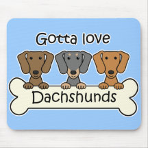 Three Dachshunds Mousepad