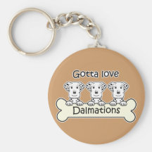 Three Dalmations Keychain